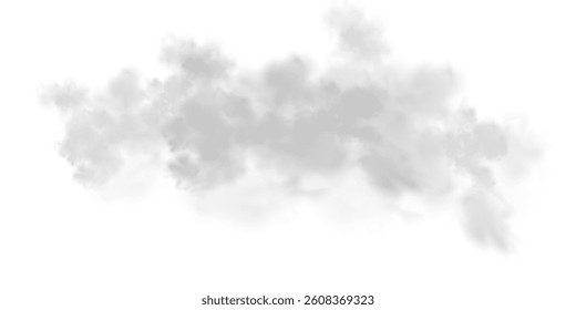 Vector set of realistic isolated cloud on the transparent background.