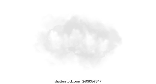 Vector set of realistic isolated cloud on the transparent background.