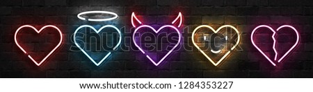 Similar – Image, Stock Photo Broken neon sign on a hotel