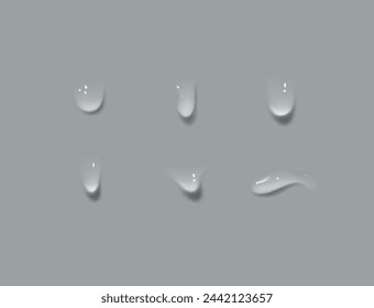 Vector set of realistic water drops.
Rain or Steam Through Glass