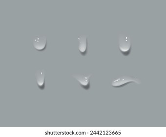 Vector set of realistic water drops.
Rain or Steam Through Glass