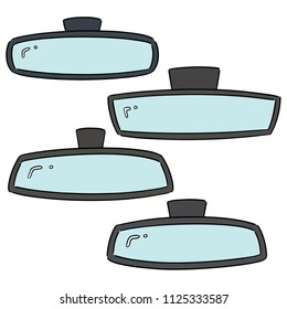 vector set of rear view mirrors