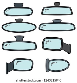 Vector Set Rear View Mirrors Stock Vector (Royalty Free) 1243215940