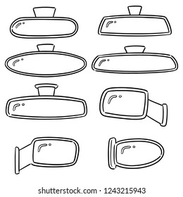vector set of rear view mirrors