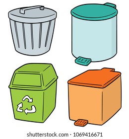 vector set of recycle garbage