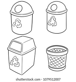 vector set of recycle garbage