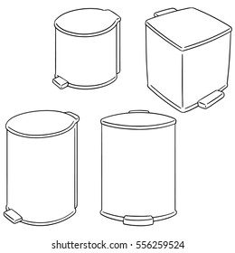 vector set of recycle garbage