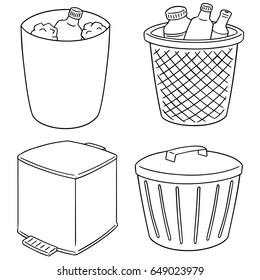 vector set of recycle garbage
