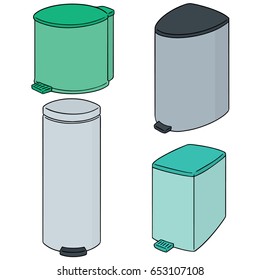 vector set of recycle garbage