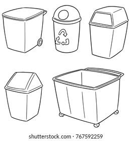 vector set of recycle garbage
