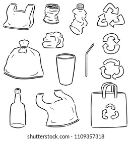 vector set of recycle item