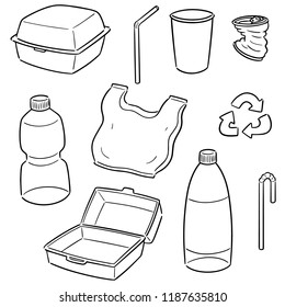 vector set of recycle item