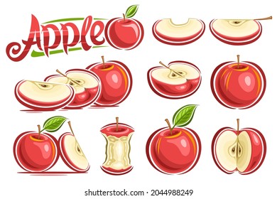 Red apple vector cartoon illustration 12900002 Vector Art at Vecteezy