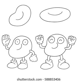 vector set of red blood cell