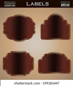 Vector set: Reddish framed labels/ stickers . Easy to edit. Perfect for your works, Perfect quality works.