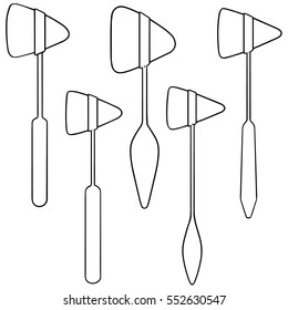 vector set of reflex hammer