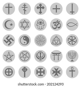 Vector Set of Religious Symbols