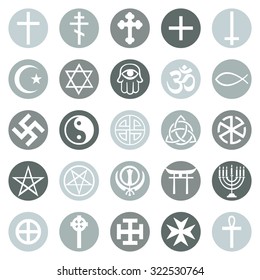 Vector Set of Religious Symbols