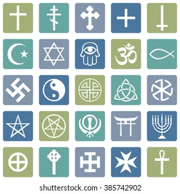 Vector Set of Religious Symbols