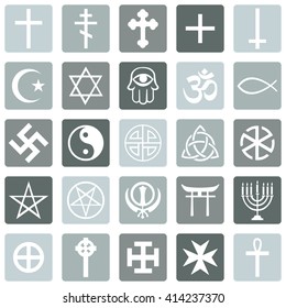 Vector Set of Religious Symbols