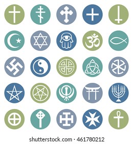 Vector Set of Religious Symbols