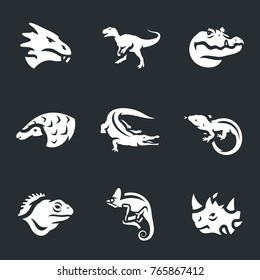 Vector Set of Reptiles Icons.