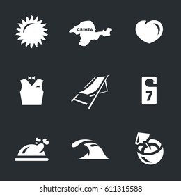 Vector Set of Resort Icons.