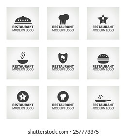 Vector set of Restaurant Food logo icons - Vector Illustration 