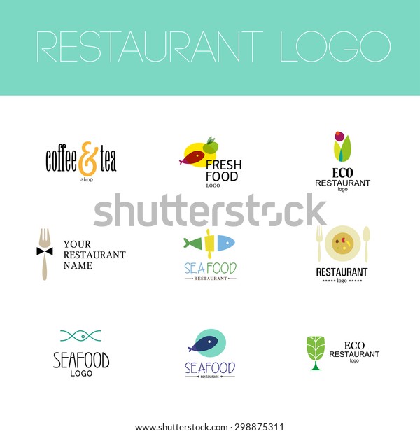 Vector Set Restaurant Logo Design Templates Stock Vector Royalty