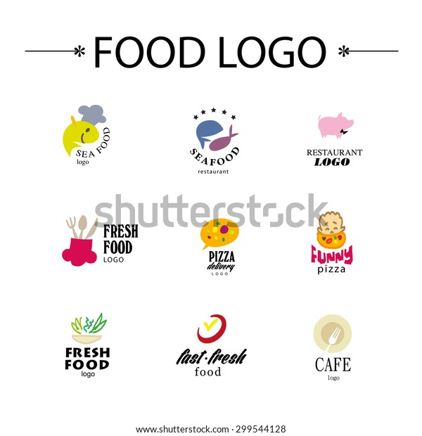 Vector Set Restaurant Logo Design Templates Stock Vector Royalty Free