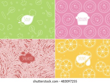 Vector Set of Restaurant Menu
