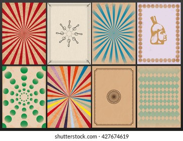 vector set of retro backgrounds for your design