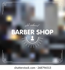  Vector set of retro barber shop labels, logo, badges and design element.