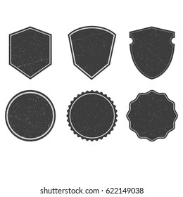 Vector set of retro grunge labels,stamps. Vintage design elements. Grunge overlays are on separate layers