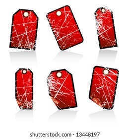 Vector set of retro labels