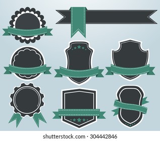 Vector set of Retro labels and Badge
