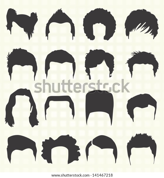 Vector Set: Retro Men\'s Hair\
Styles