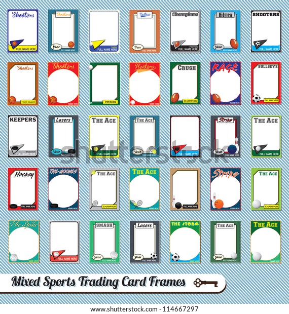 Vector Set Retro Mixed Sport Trading Stock Vector Royalty Free