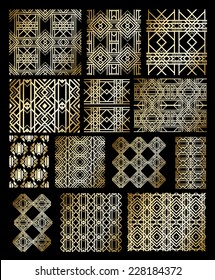 Vector Set Retro Pattern For Vintage Party Gatsby Style 