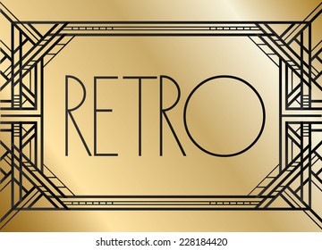 vector set retro pattern for vintage party Gatsby style 