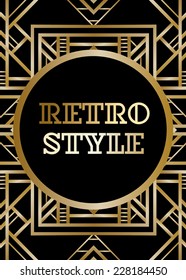 vector set retro pattern for vintage party Gatsby style 