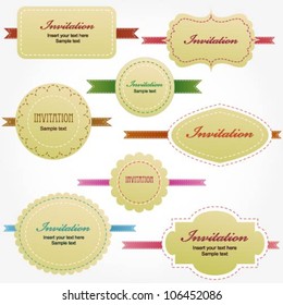 Vector set of retro ribbons and labels