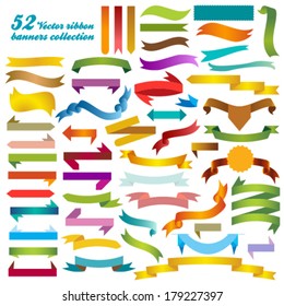Vector set of retro ribbons and labels.