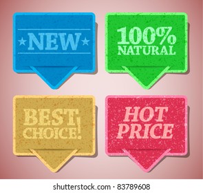 vector set of retro selling badges