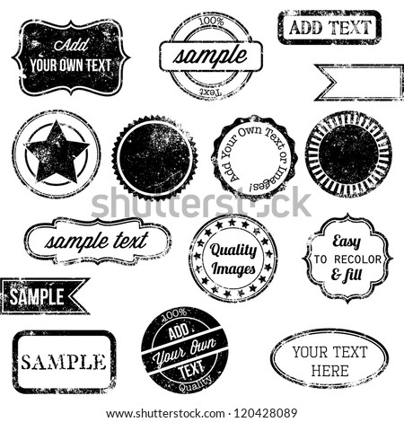 Vector Set of Retro Stamps and Badges Сток-фото © 