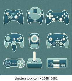 Vector Set: Retro Video Game Remote Controls