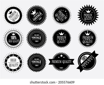 Vector - Set of retro vintage badges and labels