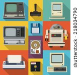 Vector set of retro and vintage items