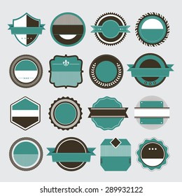 vector set of retro vintage labels 