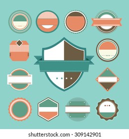 vector set of retro vintage labels 